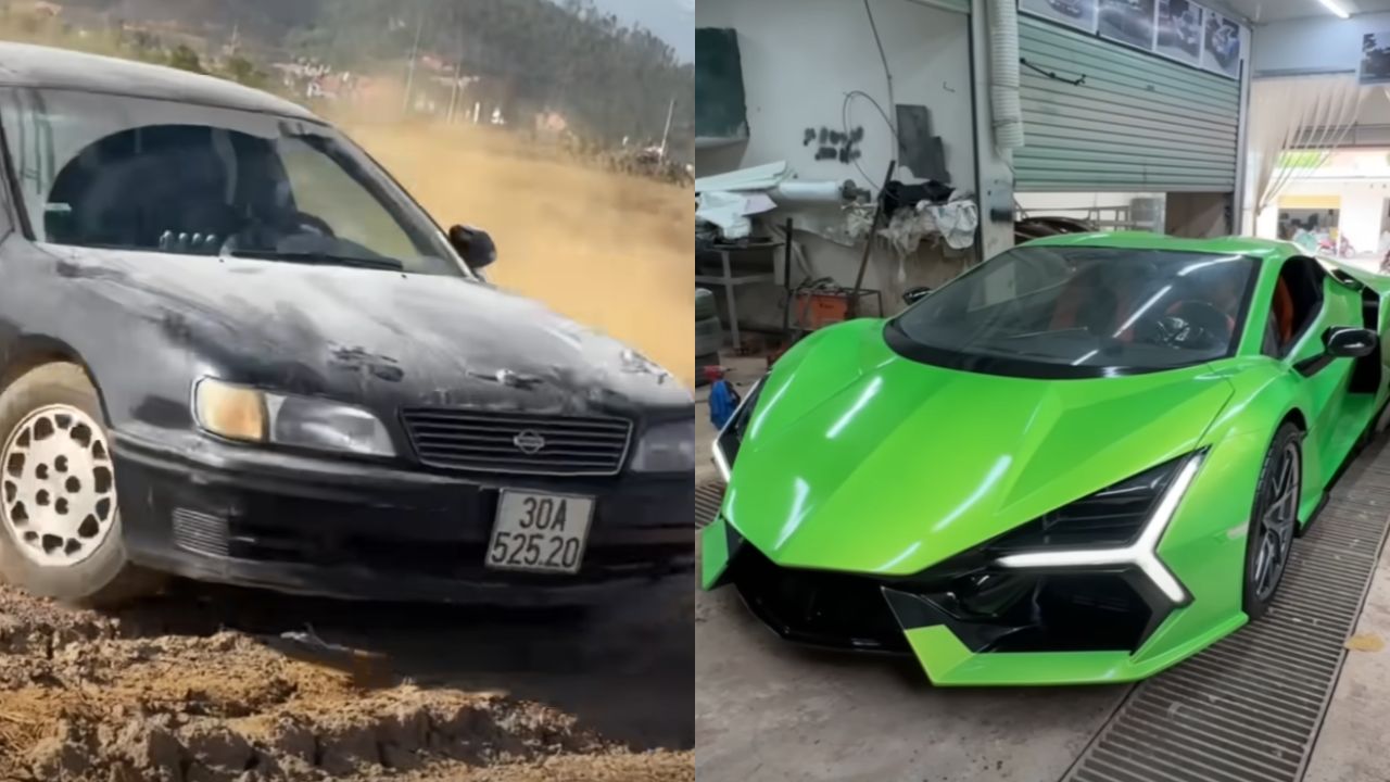 YouTuber transforma Nissan antigo em Lamborghini Revuelto que custa mais de US$ 600 mil