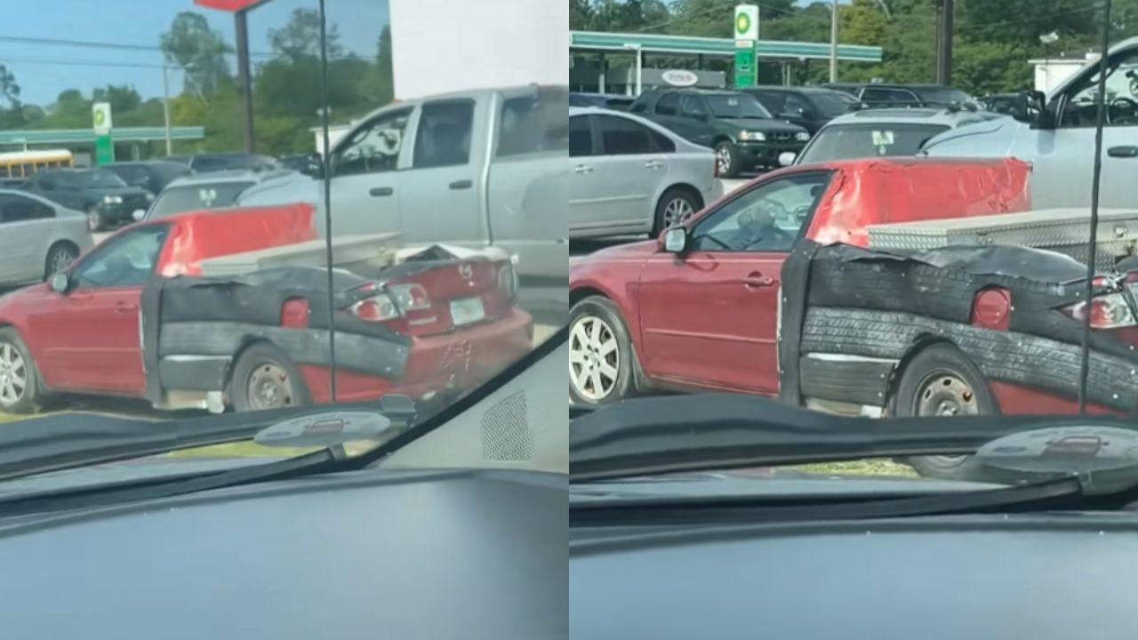 Influenciador registrada modificação inusitada feita em um Mazda 6