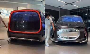 Influenciadora viraliza após mostrar interior do luxuoso Mercedes Vision V