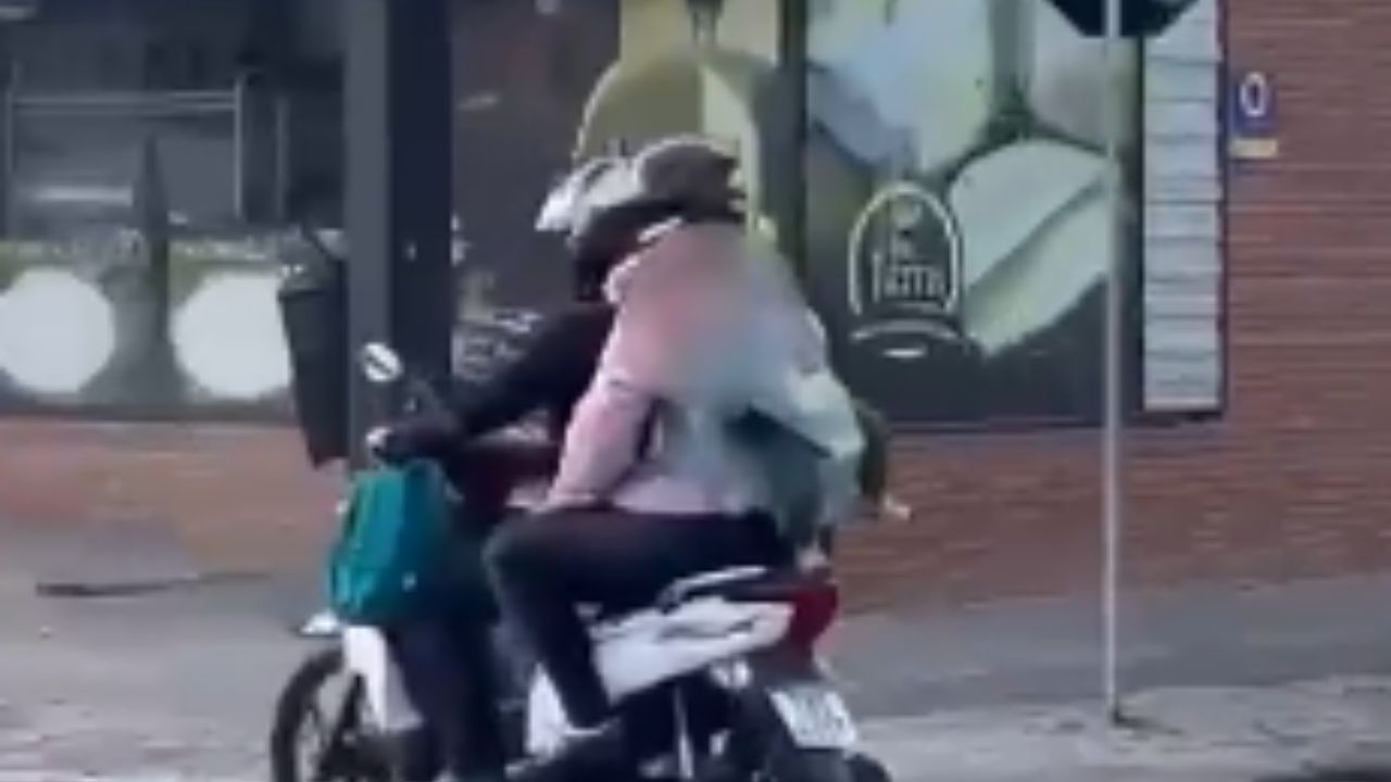Couple puts baby in a backpack on the back of the motorcycle and the video causes outrage