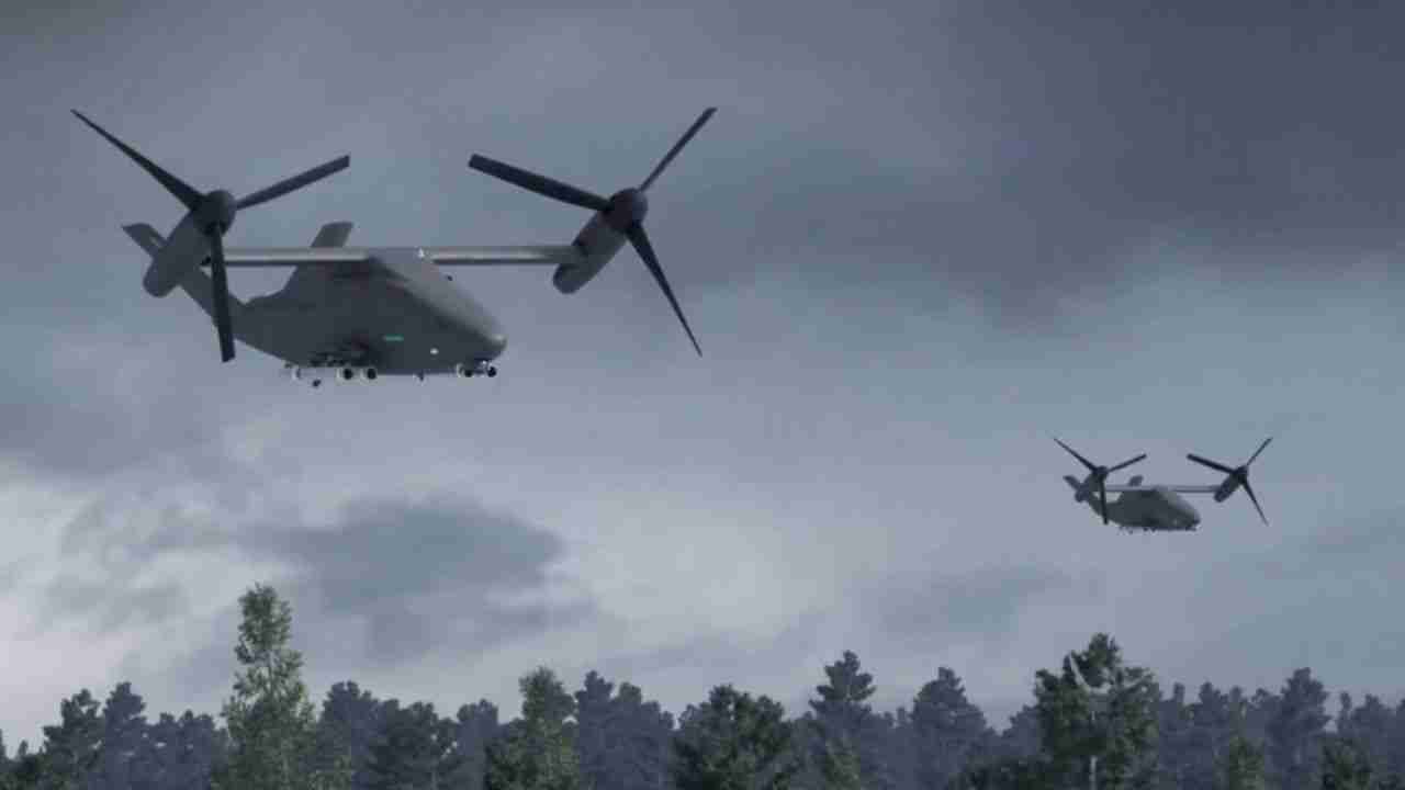 Boeing revela drones tiltrotor colaborativos para missões de ataque e logística militar