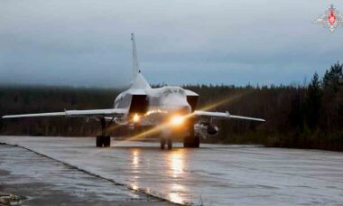 Bombardeiro russo Tu-22M3. Foto: Ministério da Defesa da Rússia