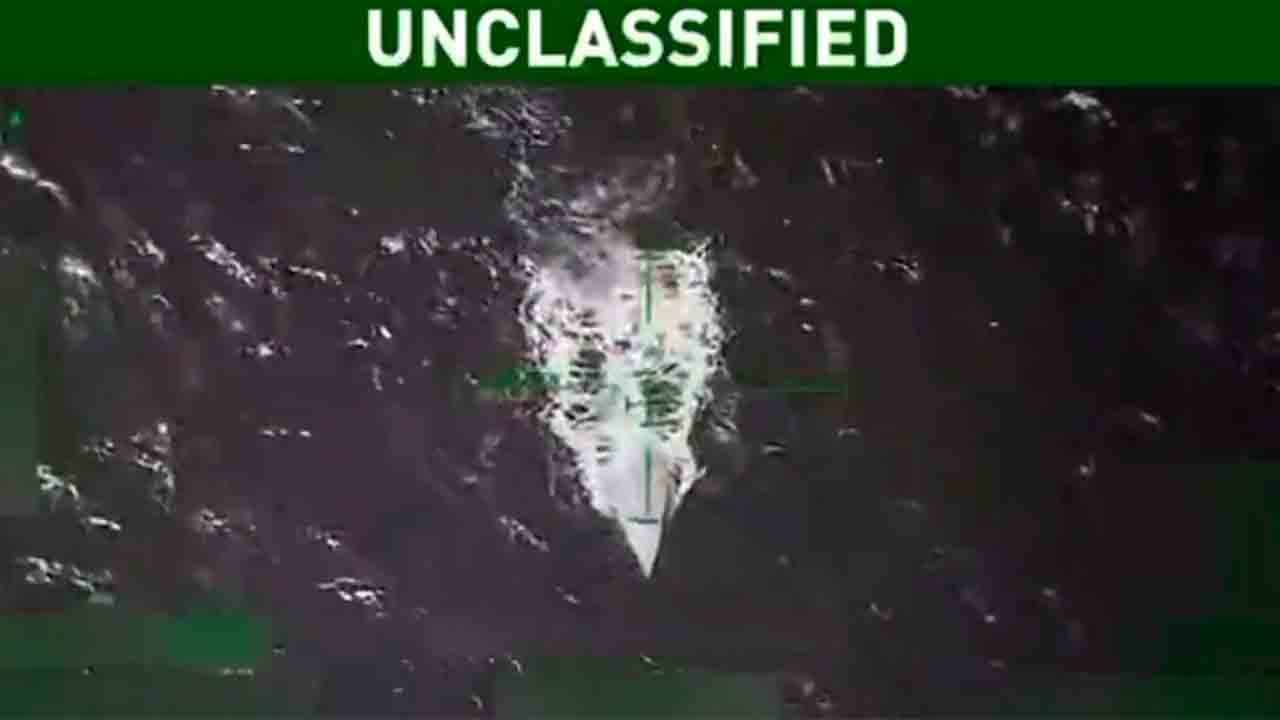 Narkotikau-båt ødelagt av amerikansk angrep. Foto: DOW Rapid Response