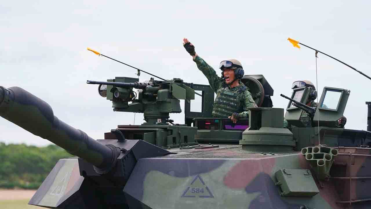 Taïwan inaugure le premier bataillon équipé de chars Abrams M1A2T. X @MoNDefense
