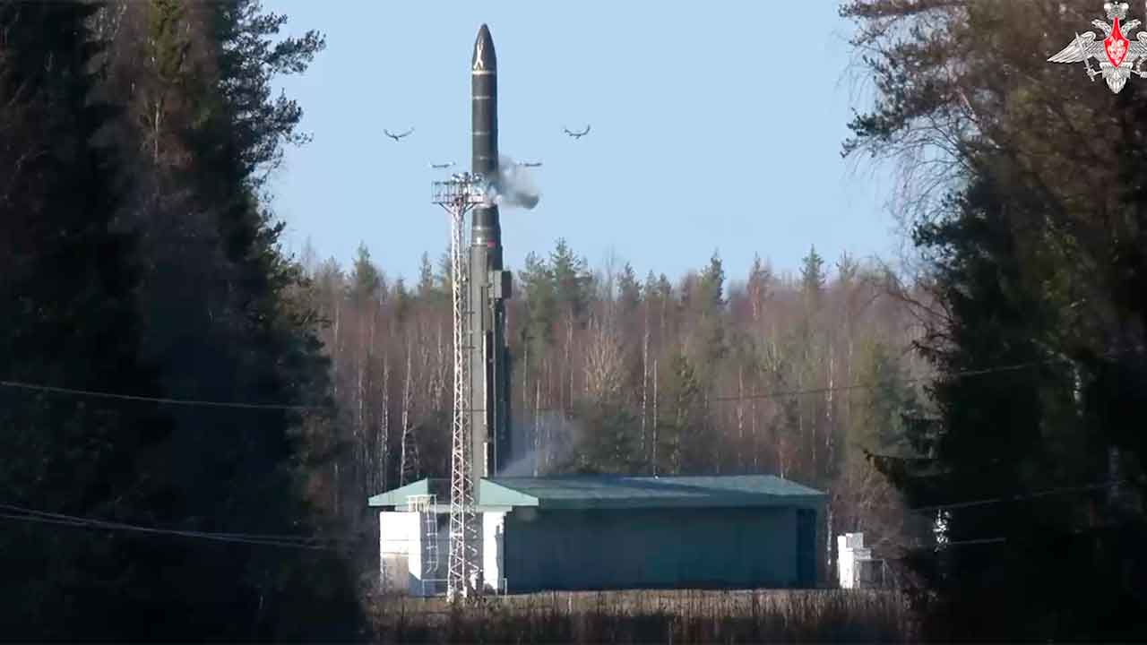 Affyring af interkontinental Yars-missil. Telegram @mod_russia