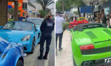 Motoristas de supercarros de luxo são multados após encontro no Brasil