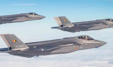 Primeiros F-35 chegam à Bélgica e abrem caminho para envio de F-16 à Ucrânia. Instagram @belgian_air_force