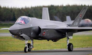 Caça F-35A da Força Aérea Real Dinamarquesa. Foto: Forças Armadas Dinamarquesas