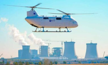 Helicóptero pesado não tripulado T1400 realiza primeiro voo na China. Foto: Harbin United Aircraft Technology