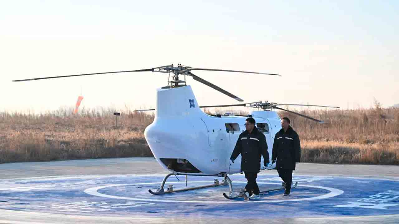 Unbemannter Schwerlasthubschrauber T1400 absolviert seinen Erstflug in China. Foto: Harbin United Aircraft Technology