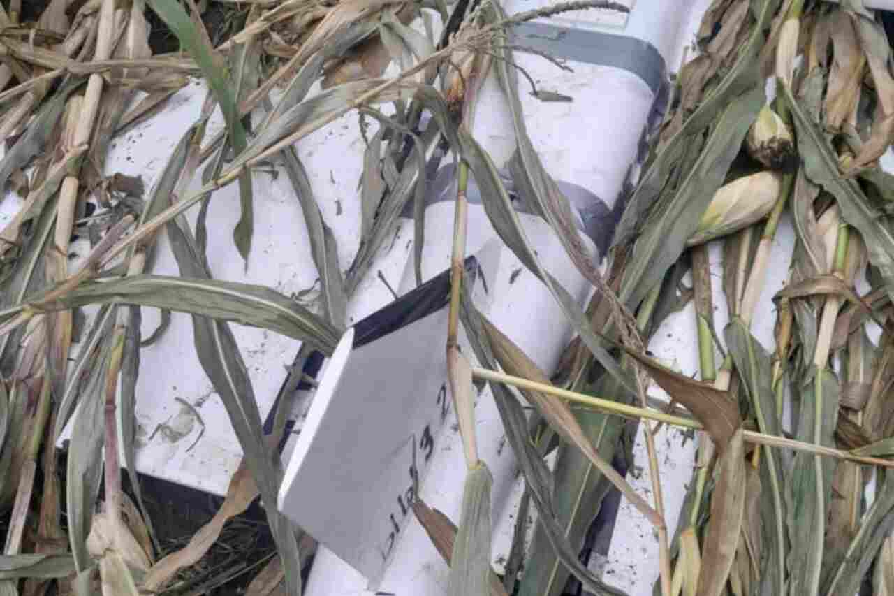 Gerbera-drone gevonden op een landbouwveld in Polen