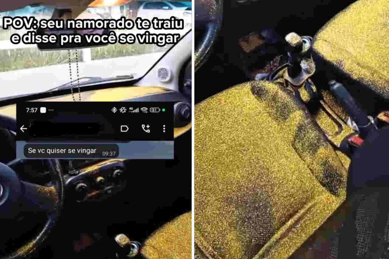 Video: Brazilian influencer takes revenge on boyfriend by throwing glitter on his car after discovering cheating