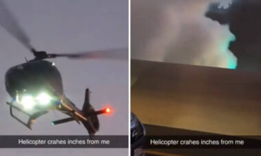 Vídeo: Helicóptero médico cai em rodovia nos EUA e deixa três pessoas em estado crítico