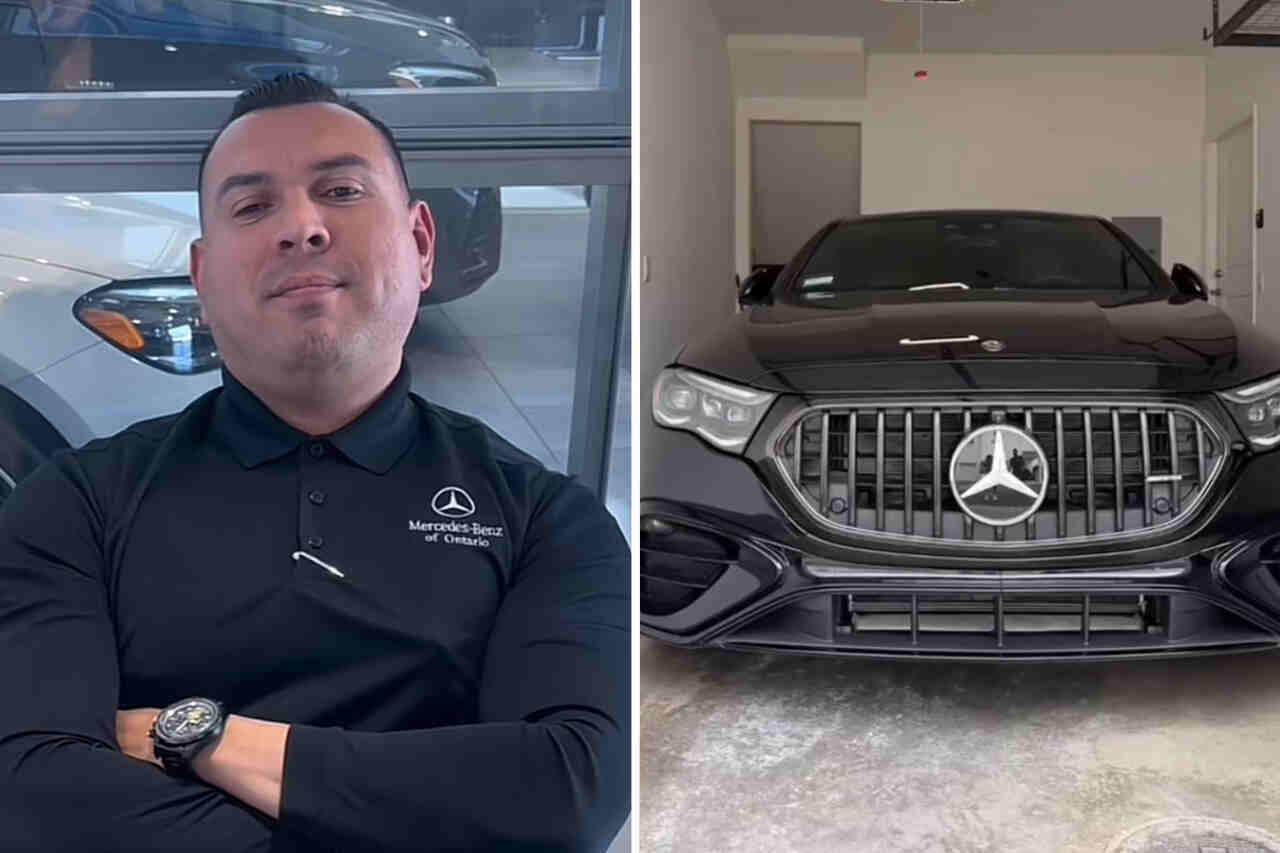 メルセデス・ベンツのディーラー従業員が自宅のガレージに所有している車を明らかにする動画
