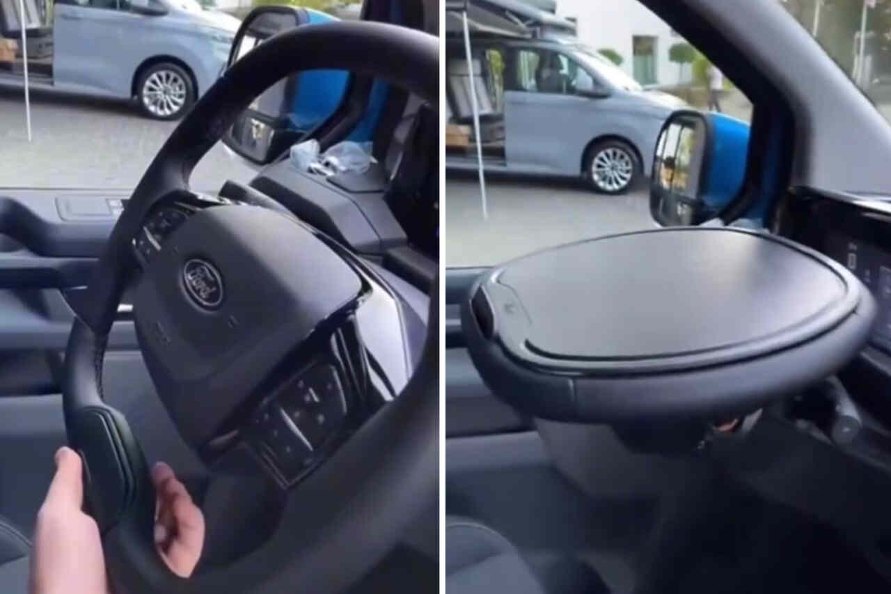 Video Shows Simple Trick to Turn Your Steering Wheel into a Small Table