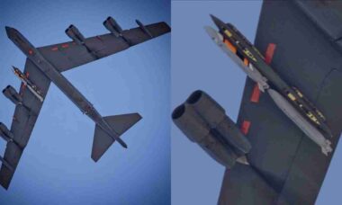 B-52 é flagrado na Califórnia testando míssil nuclear furtivo de nova geração