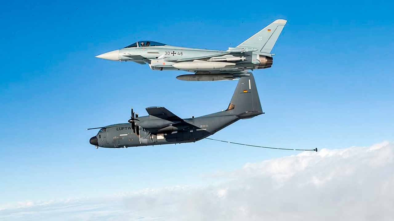 German KC-130J conducts first Eurofighter refueling. Instagram @team_luftwaffe