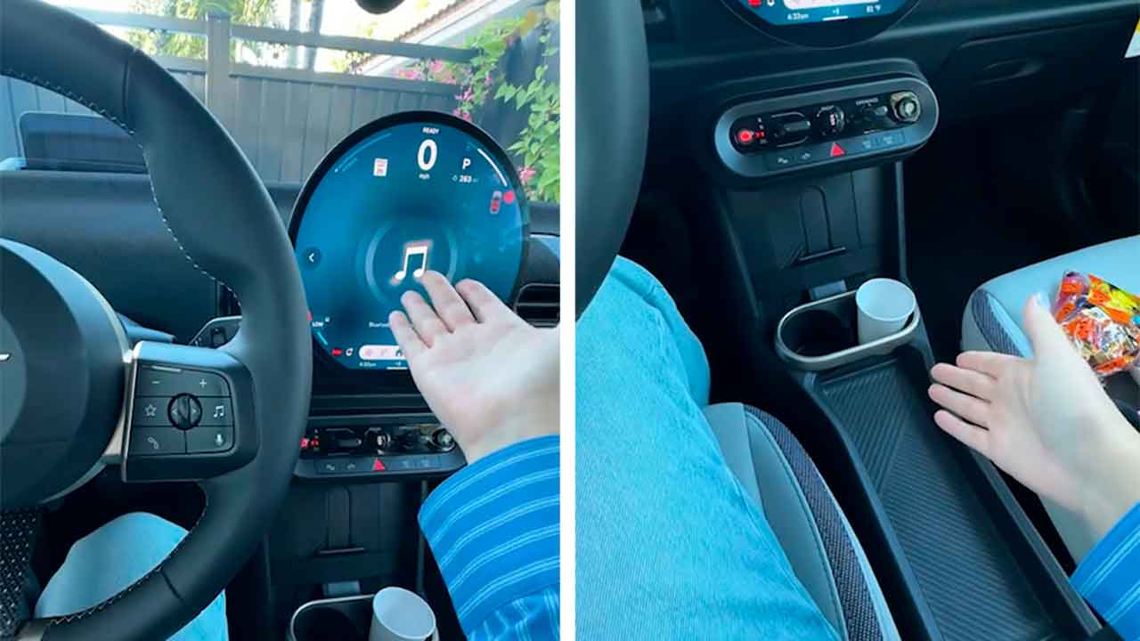 Wanita curhat tentang mobil modern setelah masuk ke Mini Cooper: "Di mana tuas persnelingnya?" (Foto: TikTok @cherubg1rl)
