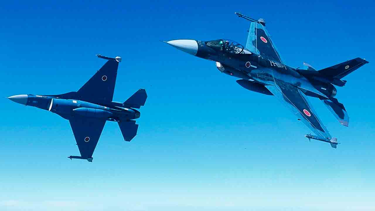 Caças japoneses F2. Foto ilustrativa X @jointstaffpa