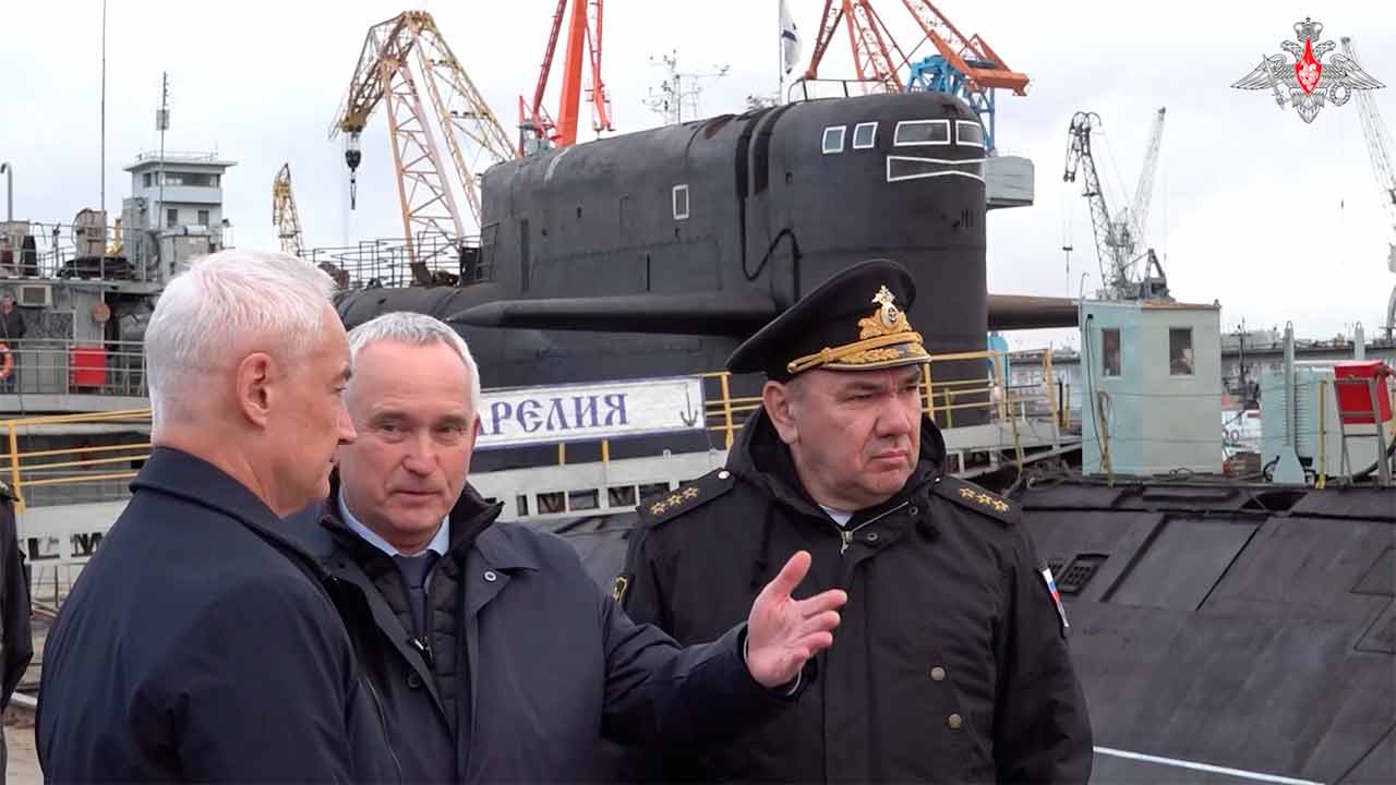 Sjösättningsceremoni för den kärnvapenbestyckade ubåten Khabarovsk. Foto: Ryska försvarsministeriet