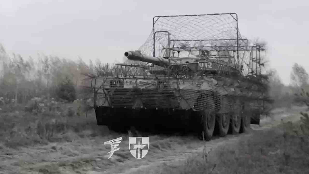 Centauro B1 aangepast door het 78e Luchtlandingsaanvalsregiment van Oekraïne. Foto: Telegram @dshp78