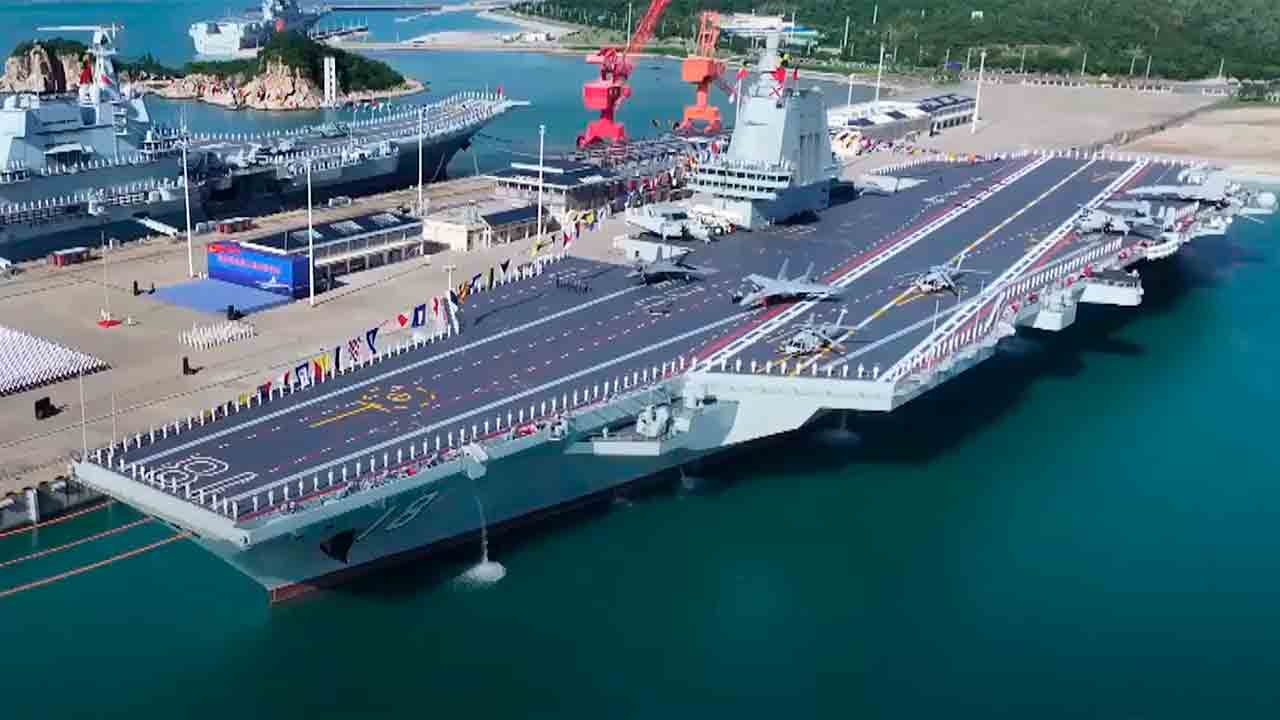 中國最先進的航母下水。圖片來源:China Military