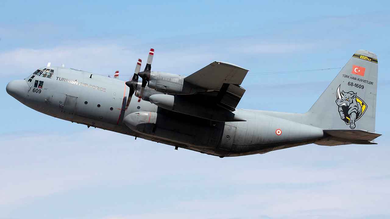 Turkish Air Force C-130 military transport aircraft. Photo: Turkish Ministry of National Defense