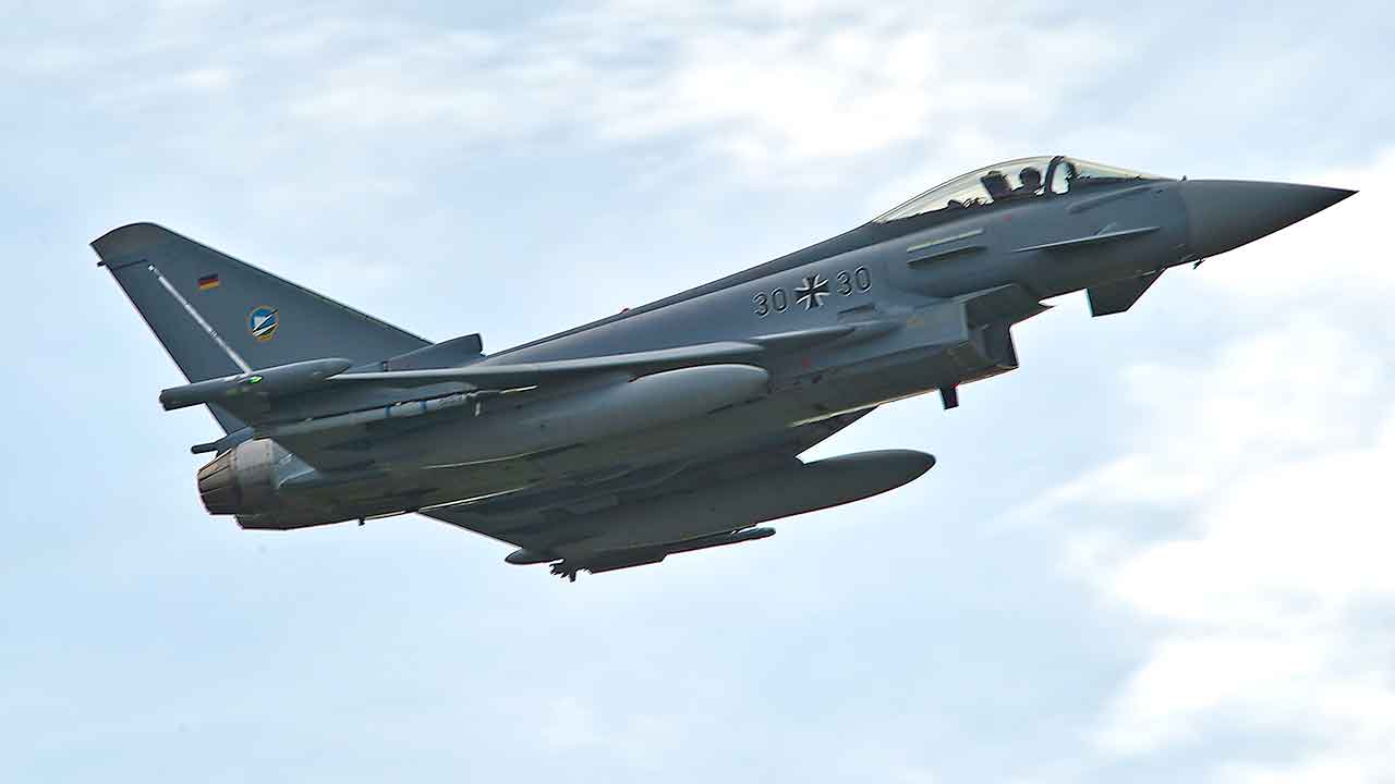 Caça alemão Eurofighter Typhoon. Foto: Wikimedia