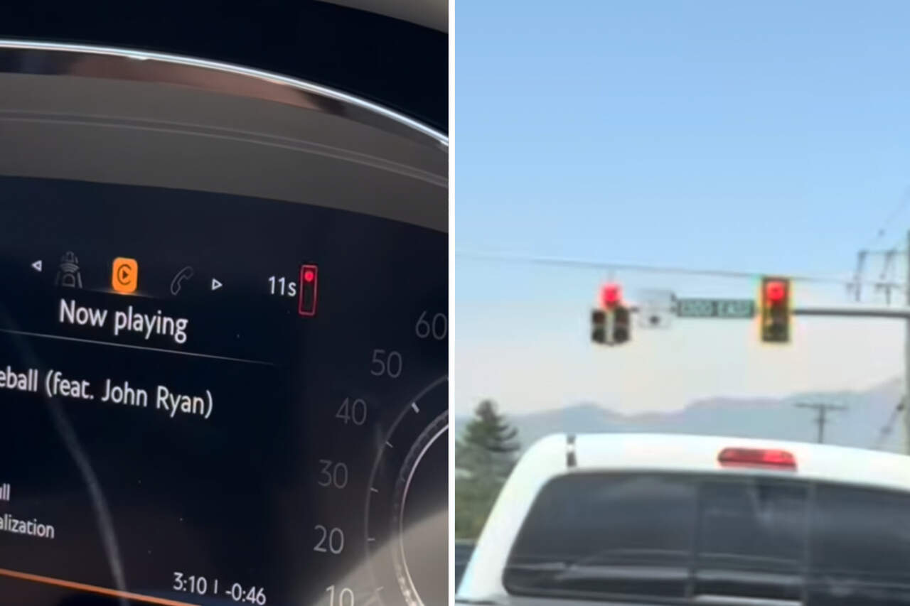 Video: Woman grabs attention by showcasing car that can predict when the traffic light will turn green