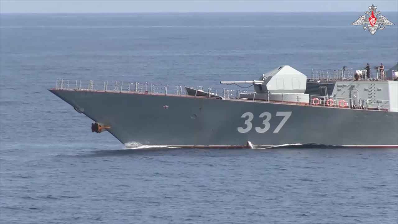 Russia conducts complex naval exercise with live-fire drills in the Indian Ocean. Telegram @mod_russia