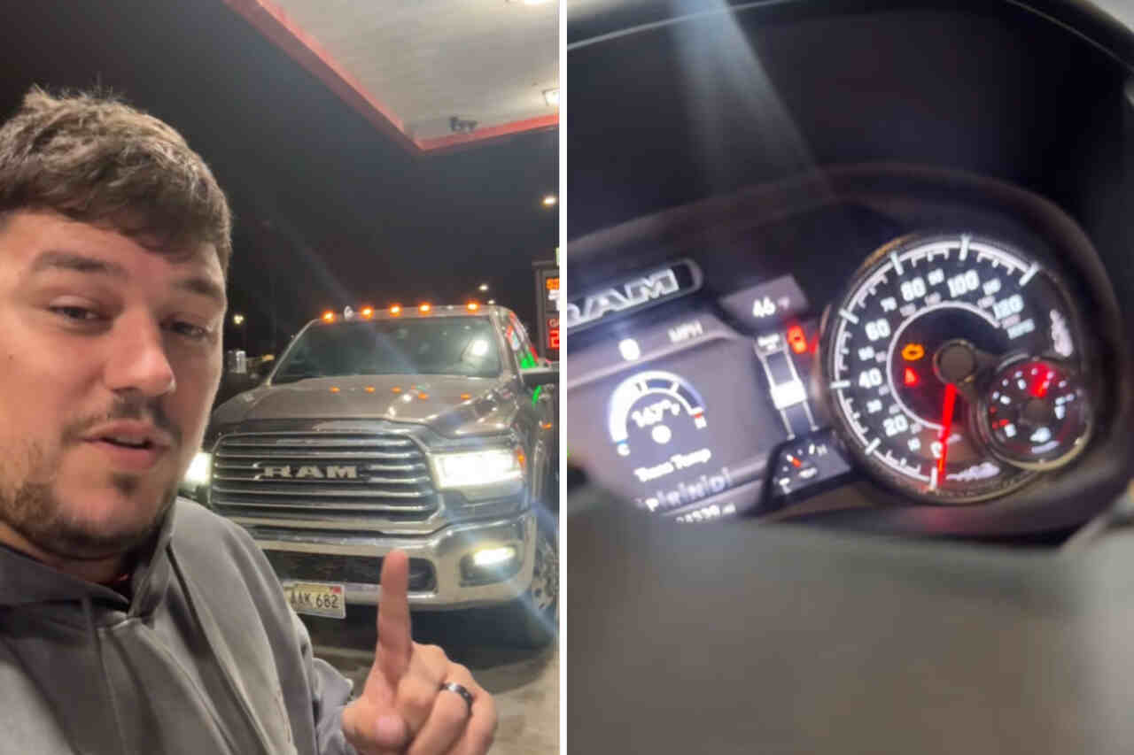Mann reiser 20 timer for å kjøpe Ram pickup og blir overrasket av motorlyset på vei hjem