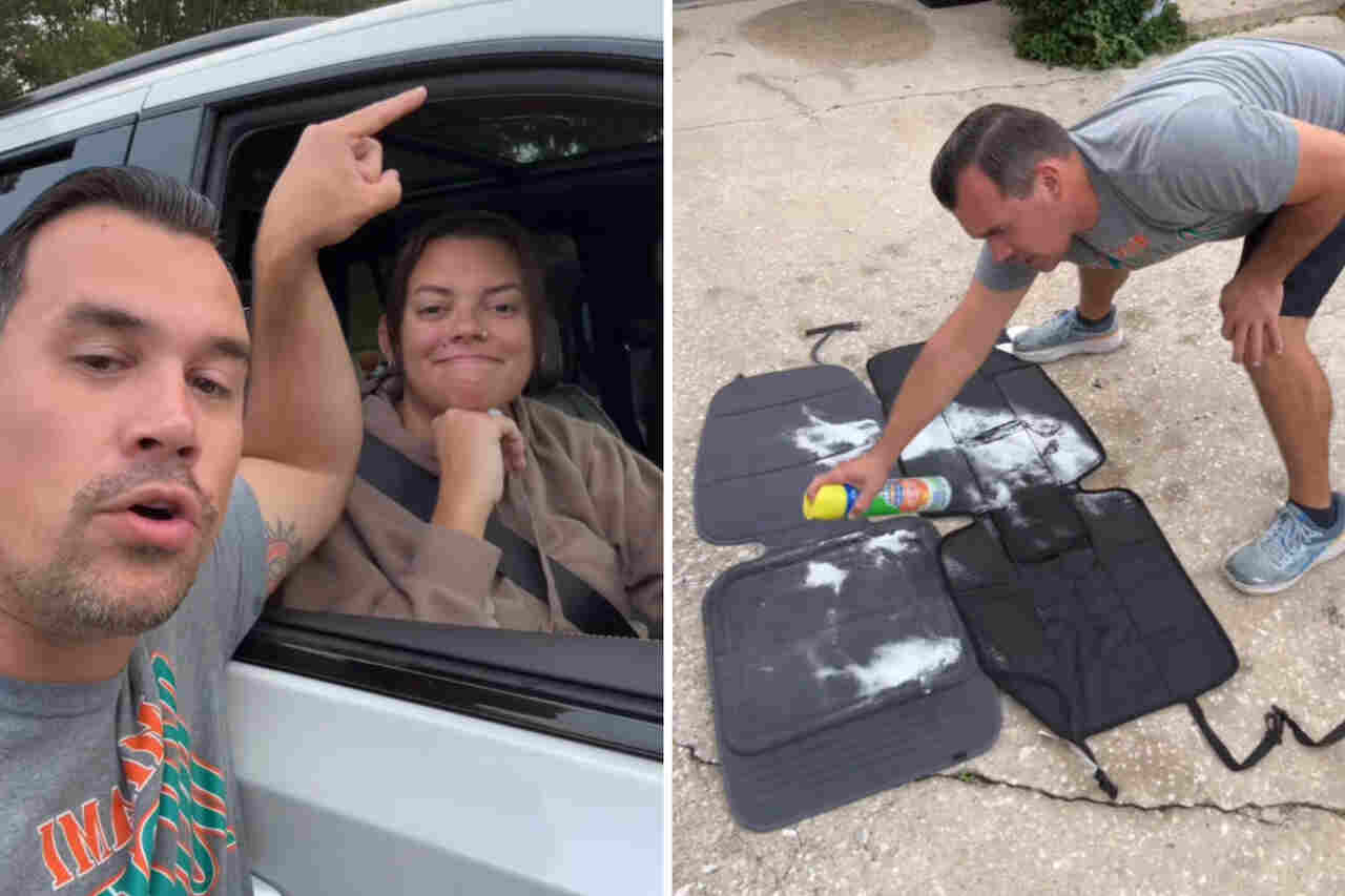 Video: Uomo pulisce a fondo l'auto della moglie dopo che lei ha segnalato un cattivo odore