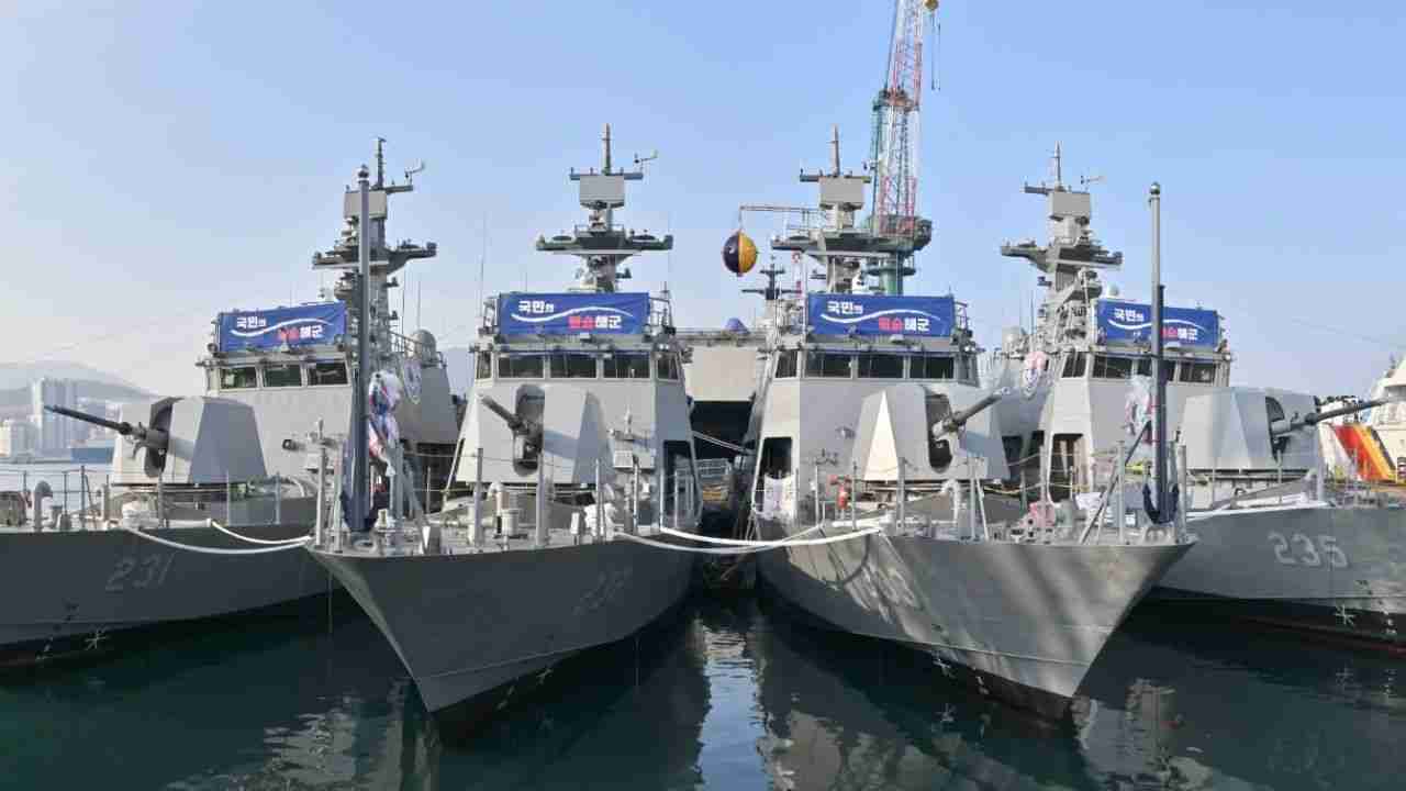 Marinha sul-coreana amplia frota com quatro embarcações rápidas Chamsuri PKMR
