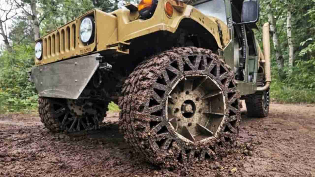 Det ukrainske firma Qirim Tech skaber luftfri hjul til militær brug