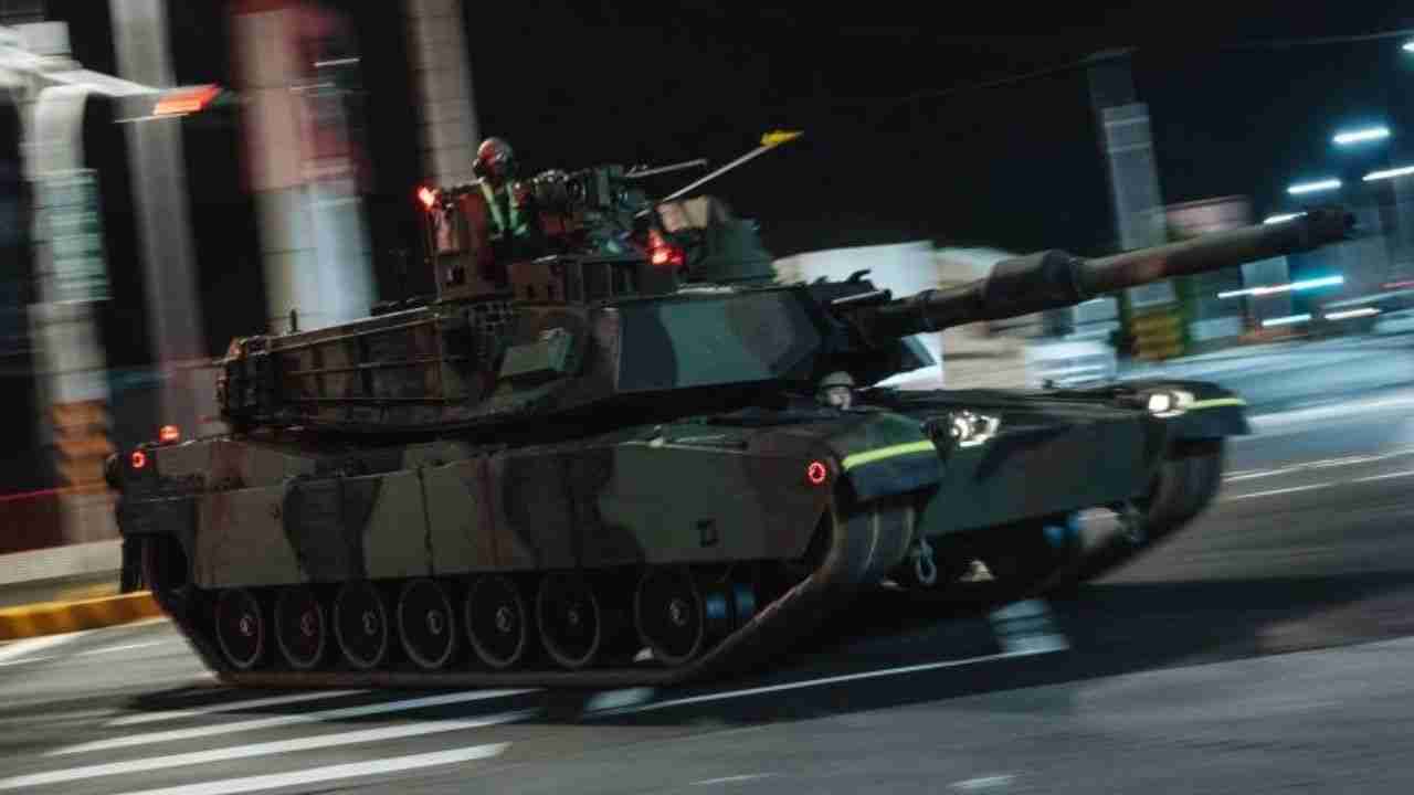 대만, Hsinchu 도시 방어 훈련에서 아브람스 M1A2T 전차 시험