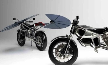 Estúdio italiano apresenta conceito para motocicleta elétrica com painéis solares