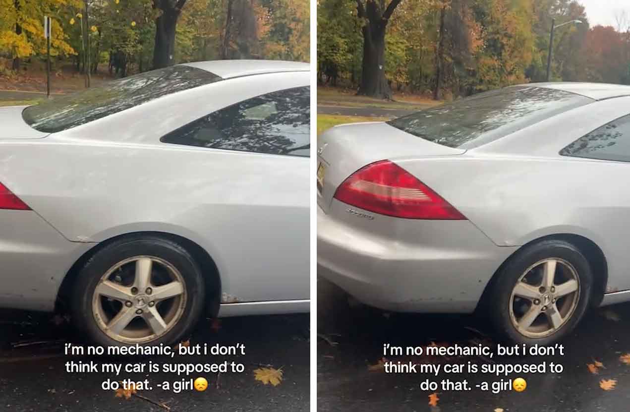 ビデオ: 女性がホンダ車の珍しいトラブルを報告し注目を集める. TikTok @youloveeash