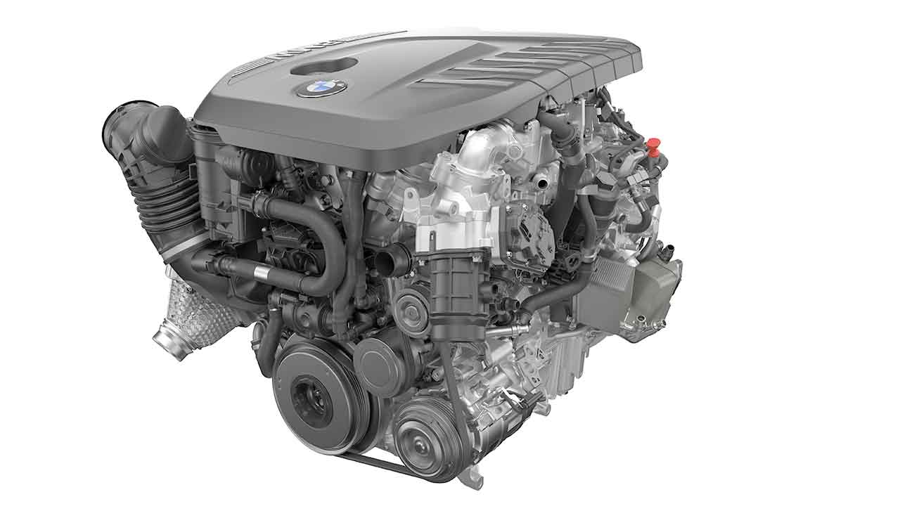 motor diesel de seis cilindros em linha