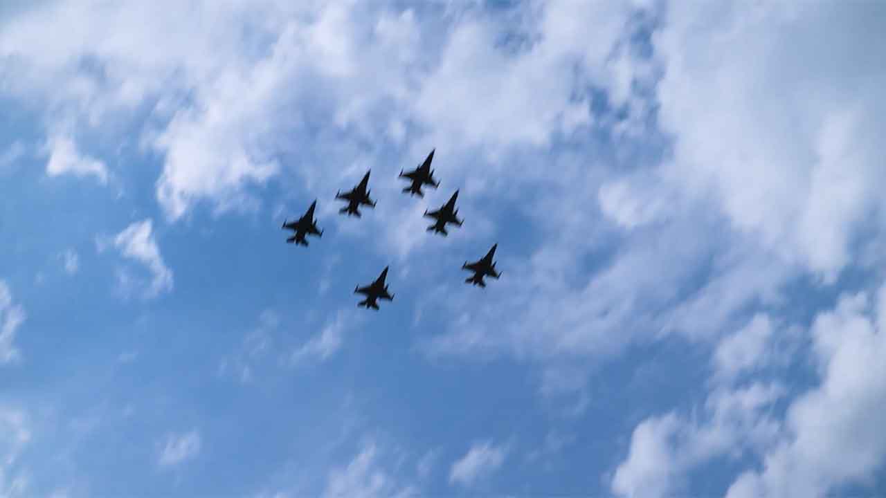 F-16. Foto: X @OPRArgentina