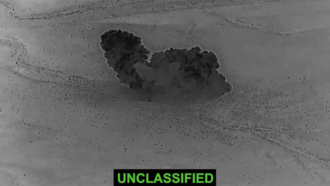 CENTCOM publiserer video av luftoffensiv mot ISIS-mål i Syria. X @CENTCOM