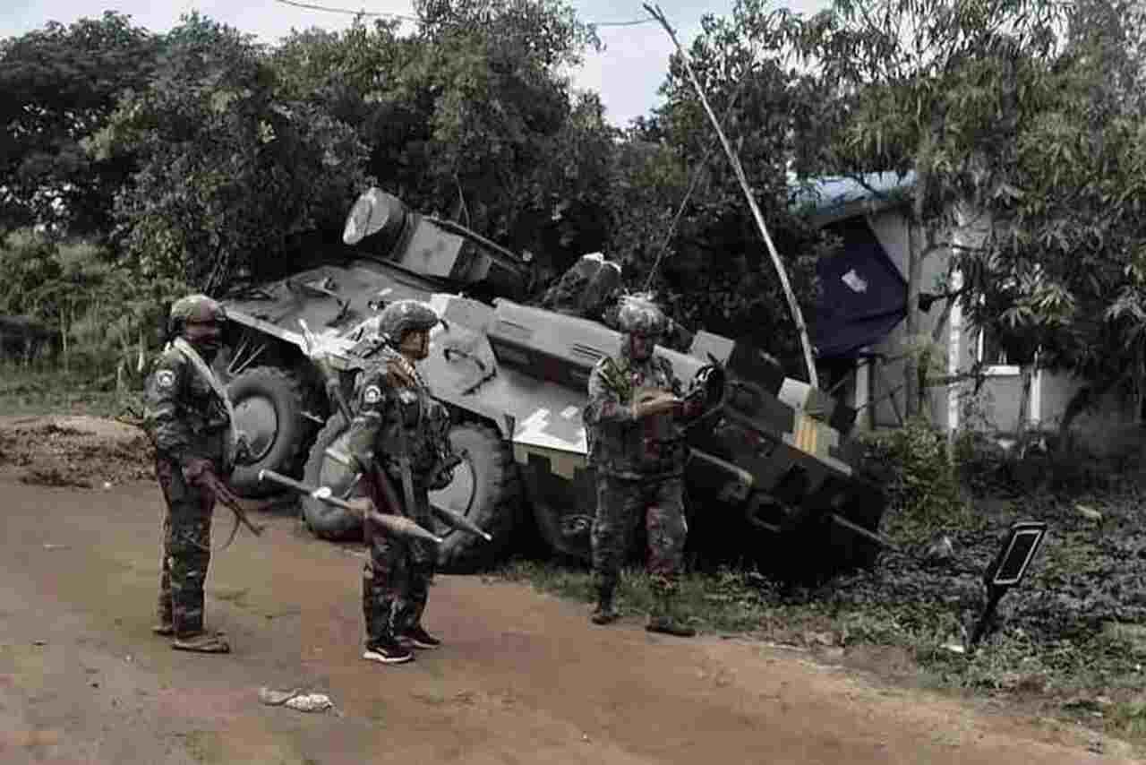 Exército da Tailândia perde veículo blindado BTR-3E em confrontos na fronteira com o Camboja