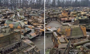 Tanques russos são encontrados abandonados em “cemitério” na Síria