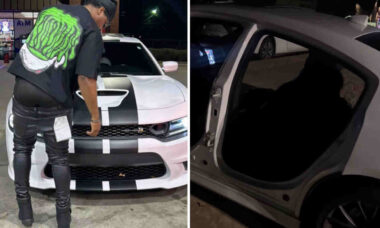 Vídeo: Dono de Dodge encontra carro sem as quatro portas após estacioná-lo na rua