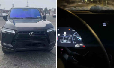 Dono de Lexus liga desembaçador para derreter gelo no parabrisa e acaba com vidro trincado