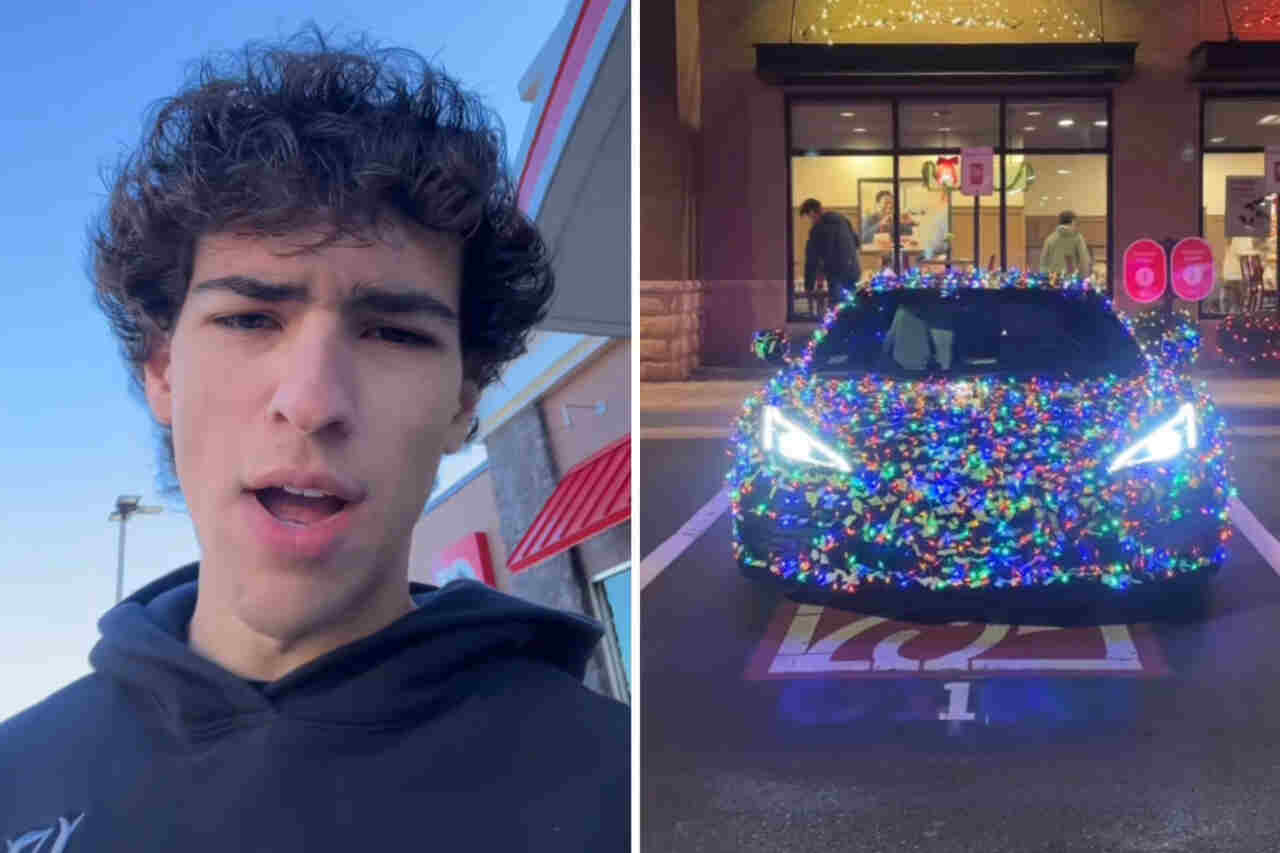 Vídeo: Homem cobre o carro com 2.500 luzes de Natal e só percebe depois como ele fica durante o dia