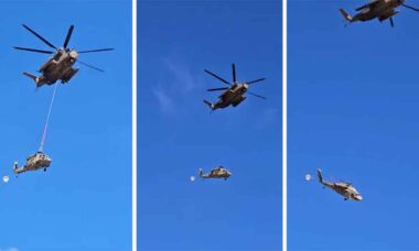 Helicóptero das Forças de Defesa de Israel cai na Cisjordânia durante operação de resgate aéreo. X @clashreport