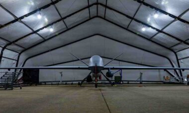 Força Aérea dos EUA exibe drone MQ-9 Reaper em base aérea da Coreia do Sul