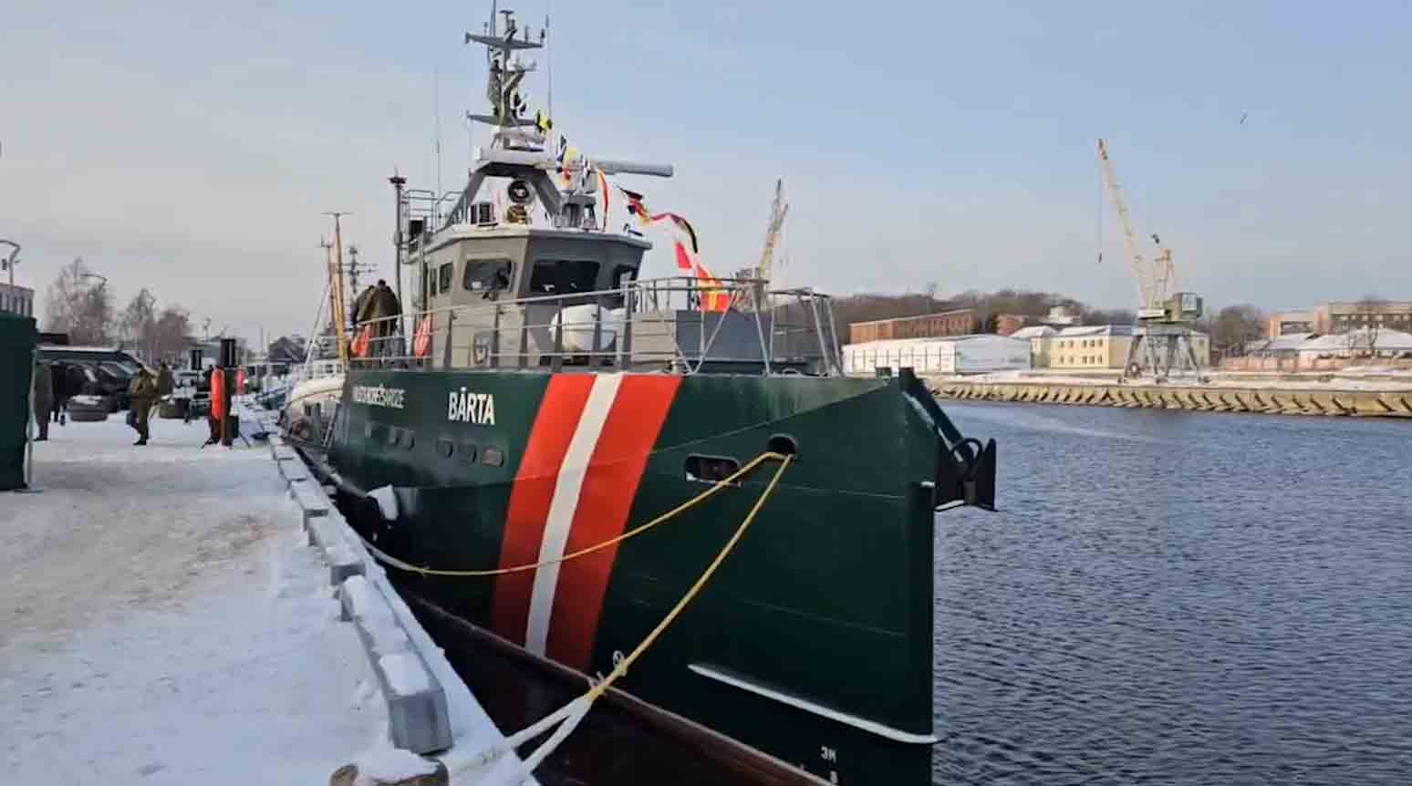 Barco-patrulha Barta. X @LiepajaSEZ