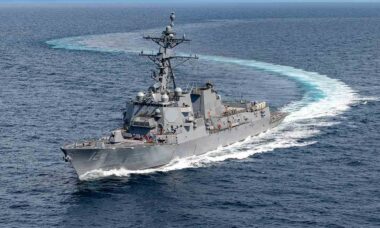 Contratorpedeiro de mísseis Ted Stevens (DDG 128). Foto: Hii
