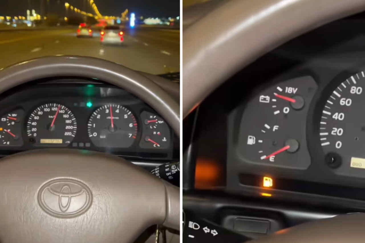 Dono de Toyota demonstra funcionamento de troca de tanque no meio da estrada: "Combustível ilimitado"